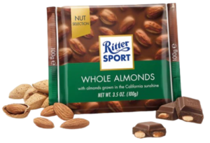 Ritter Sport Whole Almonds 100 g.