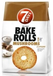 Bake rolls mushrooms