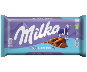 Milka bubbly alpine milk