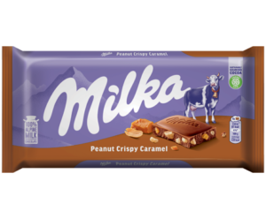 Milka peanut crispy caramel
