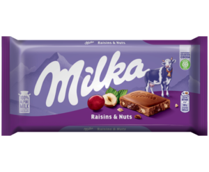 Milka raisins and nuts